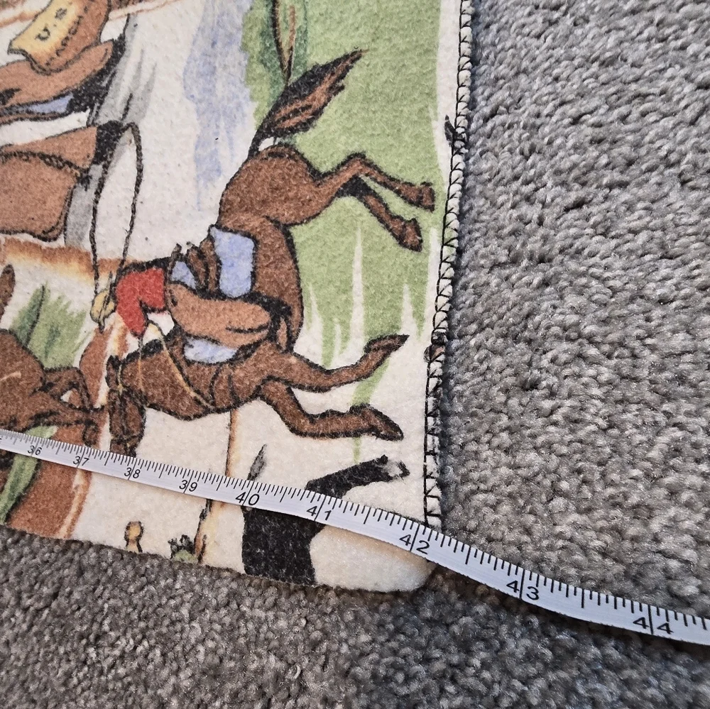 Vintage Cowboy US Marshall Western Throw Unique Rodeo Cowgirl